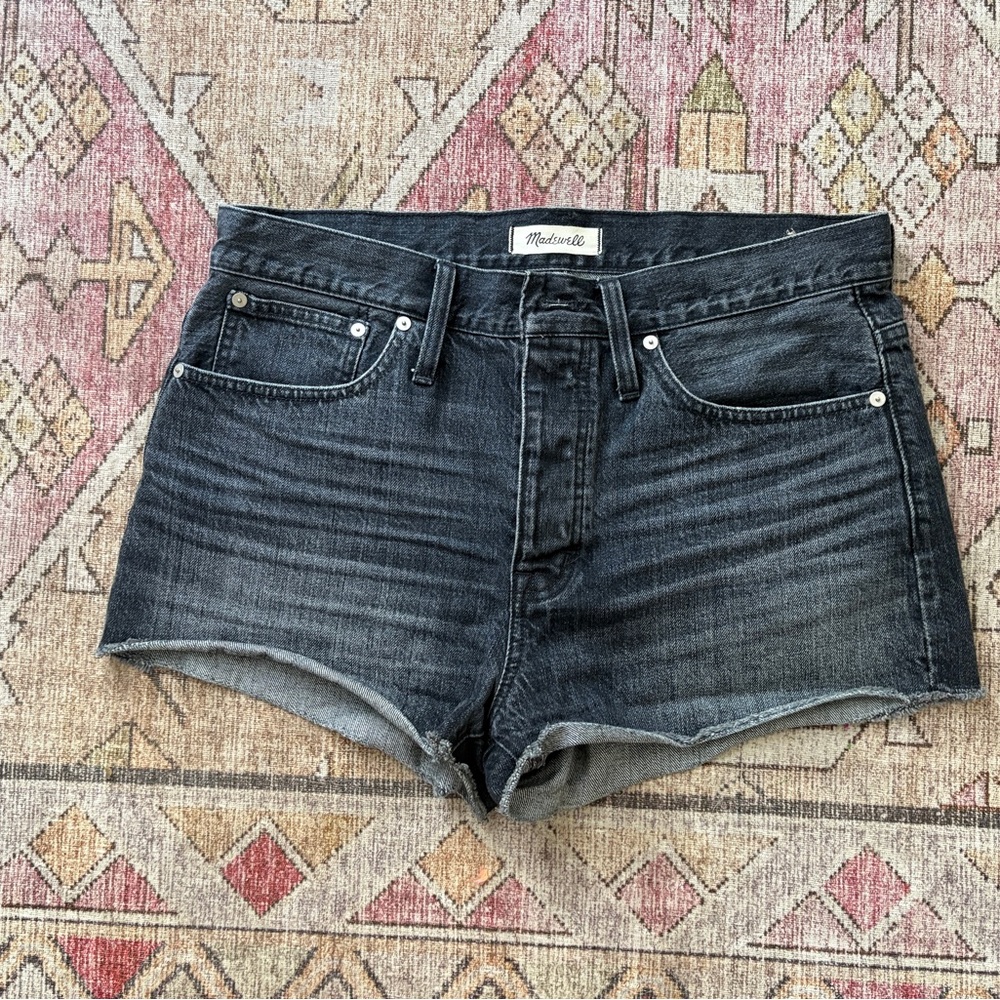Madewell Women's Relaxed (Black/grey) Denim Shorts